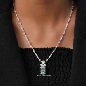 Radiant Moissanite Necklace