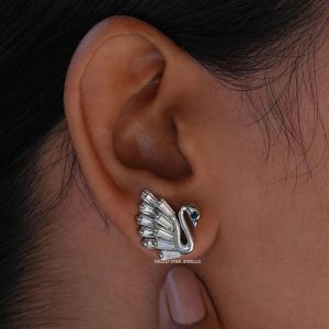 Tapper Baguette Moissanite Earrings