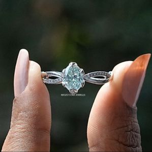 Twisted Shank Moissanite Ring