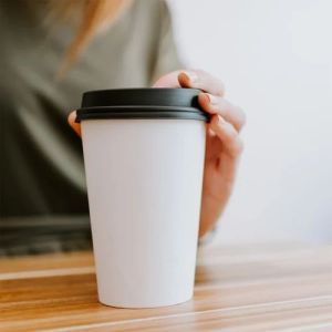 6oz Premium Plain Paper Cups with Lids