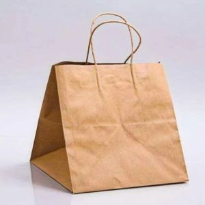 Brown Shopping Paper Bag With Twisted Paper Handle
