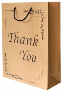 Brown Printed Paper Shopping Bags