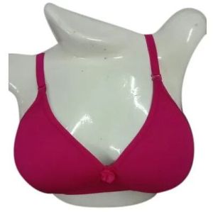 Pink Non Padded Cotton Bra