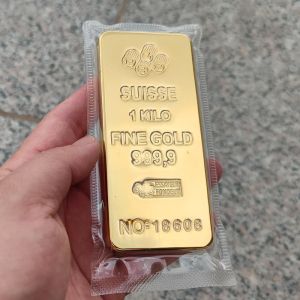 Rectangular 999.9% Suisse Gold Bar