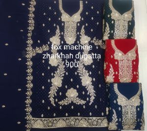 Embroidered Ladies Jarkan Suits Dupatta Set