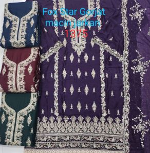 Fox Star Georgette Jarkan Suits