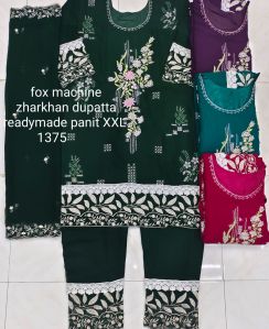 Xxl Embroidered Ladies Jarkan Suit Set
