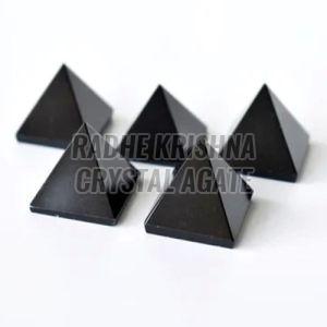Black Agate Crystal Healing Pyramid