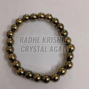 Golden Pyrite Agate Beaded Bracelet