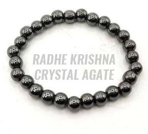 Silver Hematite Beaded Bracelet