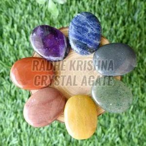 Seven Chakra Palm Stone