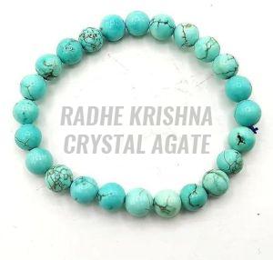 Turquoise Blue Gemstone Beaded Bracelet