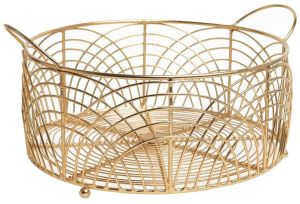 Metal Golden Fruit  Vegetable Basket