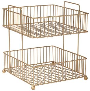Metal 2 Tier Fruits Vegetable Storage Basket
