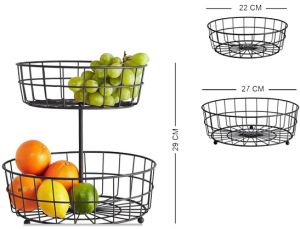 Metal  2 Tier Fruit Vegetable Basket