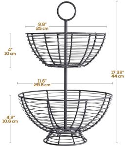 Metal 2 Tier Fruits Vegetable Basket