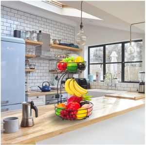 Metal 2 Tier Stylish Fruits Vegetable Basket