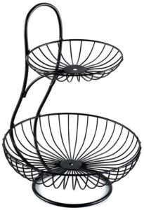 Metal 2 Tier Stylish Fruits Vegetable Storage Basket