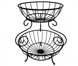Metal 2 Tier Stylish Fruit and Vegetable Basket