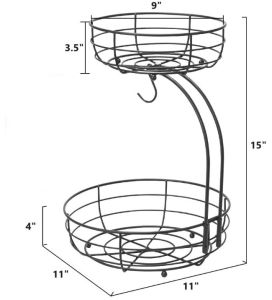 Metal 2 Tier Stylish Fruits Vegetable Basket