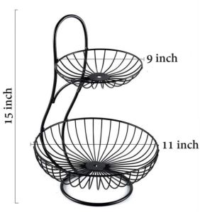 Metal 2 Tier Stylish Fruits Vegetable Storage Basket