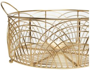 Metal Golden Fruit  Vegetable Basket