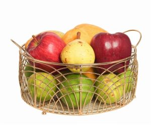 MTD18 Metal Golden Fruit & Vegetable Basket