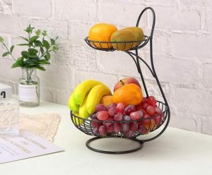 MTD29 Metal 2 Tier Stylish Fruit & Vegetable Basket