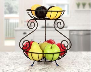 MTD30 Metal 2 Tier Stylish Fruit & Vegetable Basket