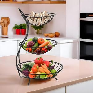 MTD04 Metal  3 Tier Fruit & Vegetable Basket