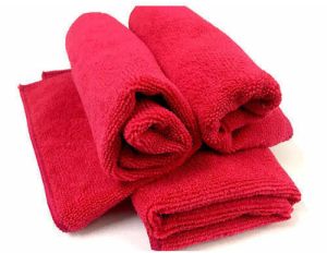 350 GSM Red Microfiber Cleaning Towel