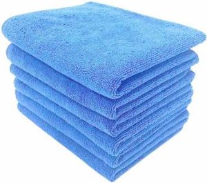 380 GSM Sky Blue Microfiber Cleaning Towel