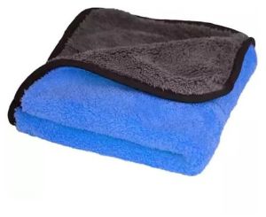 500 GSM Blue Microfiber Cleaning Towel