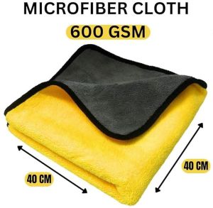 600 GSM Yellow Microfiber Cleaning Towel