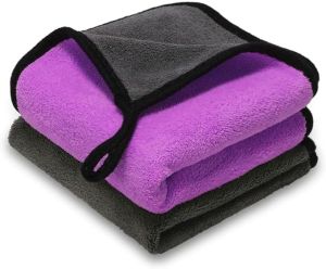 700 GSM Purple Microfiber Cleaning Towel