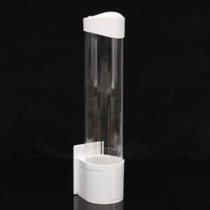 Plastic White Wall Mounted Cup Dispenser