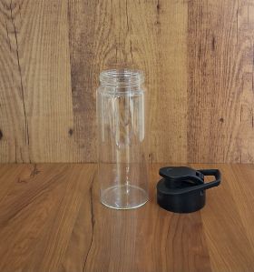 500ml Black Flip Top Borosilicate Glass Bottle