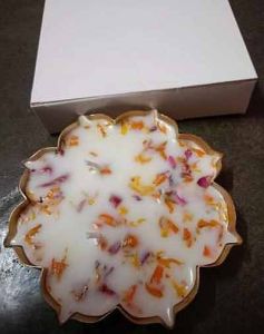 Ashtmukhi Lotus Shape Golden Soy Wax Candle