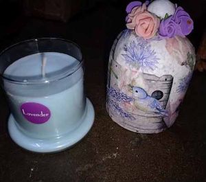 Decoupage Dome Jar Candles