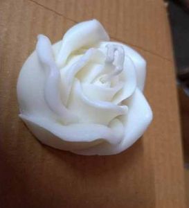 White Rose Flower Soy Wax Candle