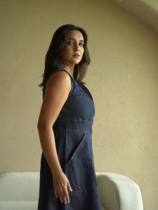 V Neck Line Long Dress