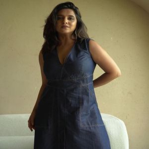 V Neck Line Long Dress