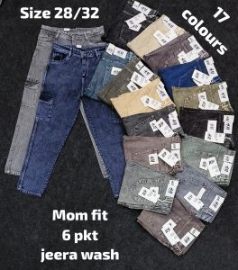 Unisex Multicolor Mom Fit Denim Jeans