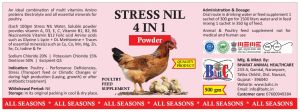 stress nil 4in 1 poultry feed powder
