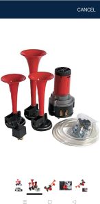 3 Pipe Air Pressure Horn Universal For All Models 12volts for Bike Car Lorry Tractor