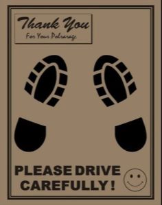 Car Paper Foot Mats Size 17X21 85GSM