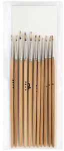 Miniature Curved Brush Set OF 12 Pcs