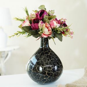 VA10091T Crackled Flower Vase