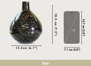 VA10091T Crackled Flower Vase