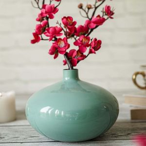 VA10093W Mist Green Flower Vase
